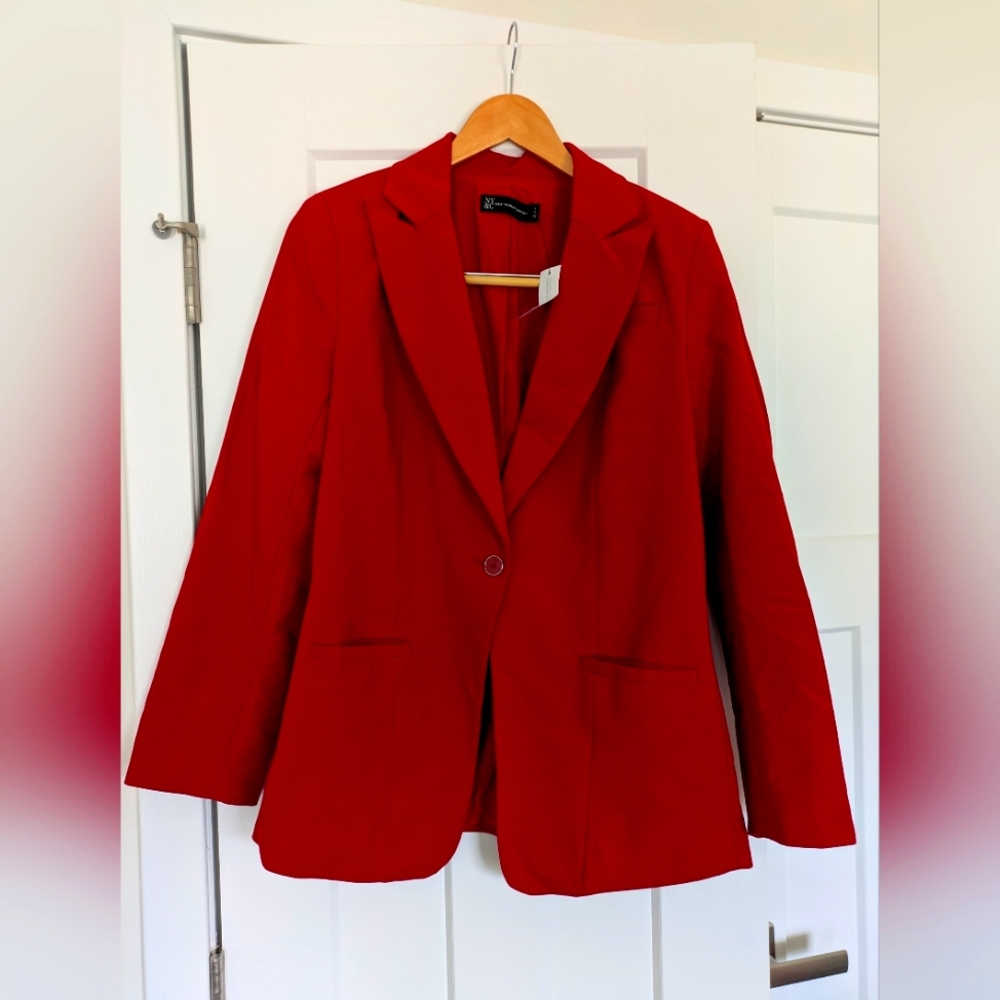 NWT New York & Company Vibrant Red Blazer